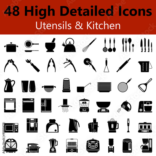 Utensils and Kitchen Smooth Icons