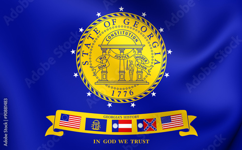 Tablou pe pânză Flag of Georgia (2001-2003), USA.