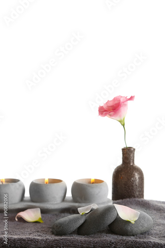 Beautiful spa composition  isolated on white