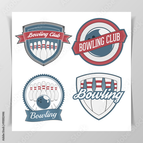 Set of Bowling Design Elements