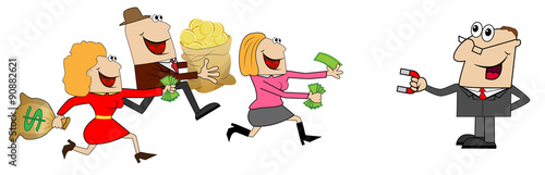 funny people fleeing with the money