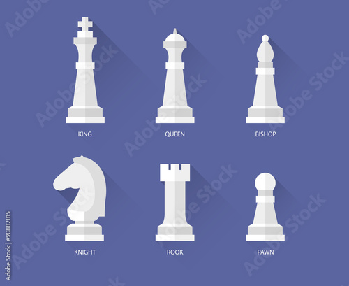 Chess flat icons