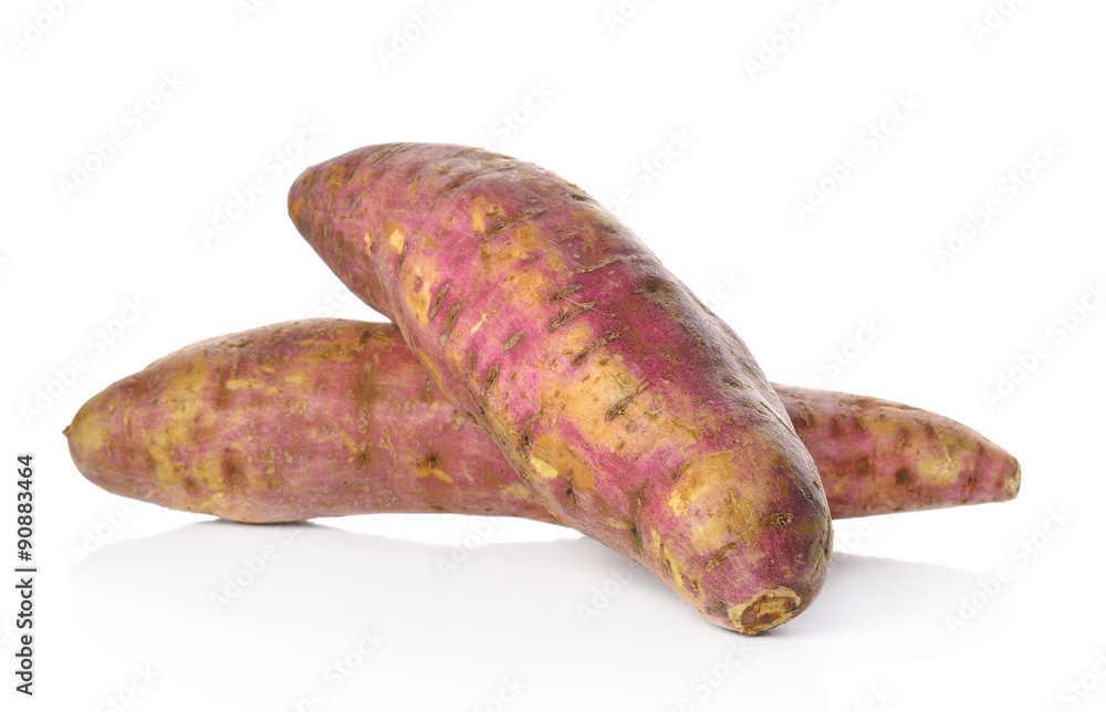 sweet potato on the white background sweet potato on the white background