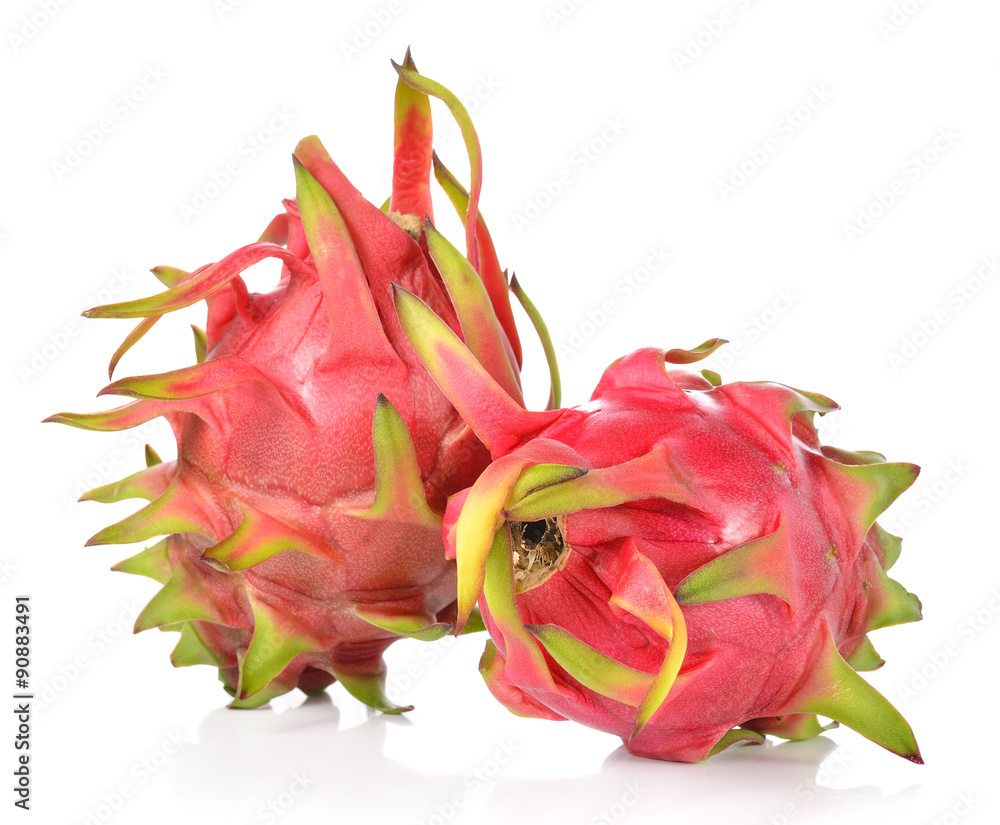 Dragon Fruit isolated against white background. Dragon Fruit isolated against white background.
