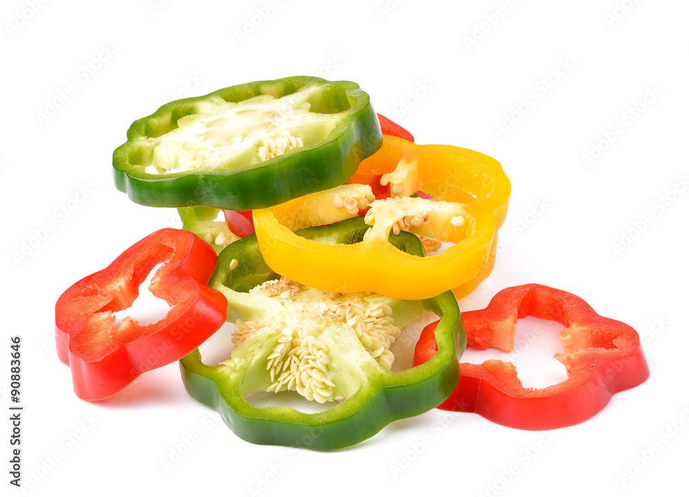 sweet pepper isolated on white background. sweet pepper isolated on white background.