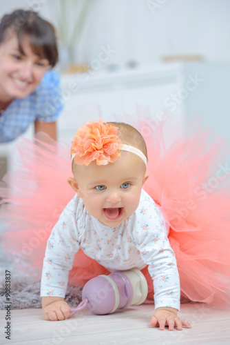 Little girl dressed in a tutu