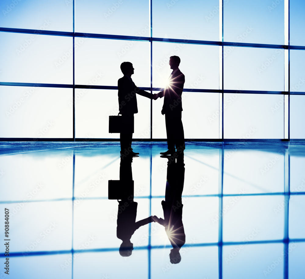 Businessmen Handshaking Contract Corporate Business Concept Businessmen Handshaking Contract Corporate Business Concept