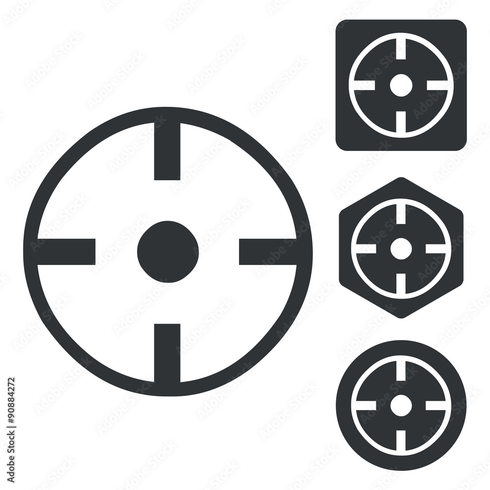 Target icon set, monochrome Target icon set, monochrome