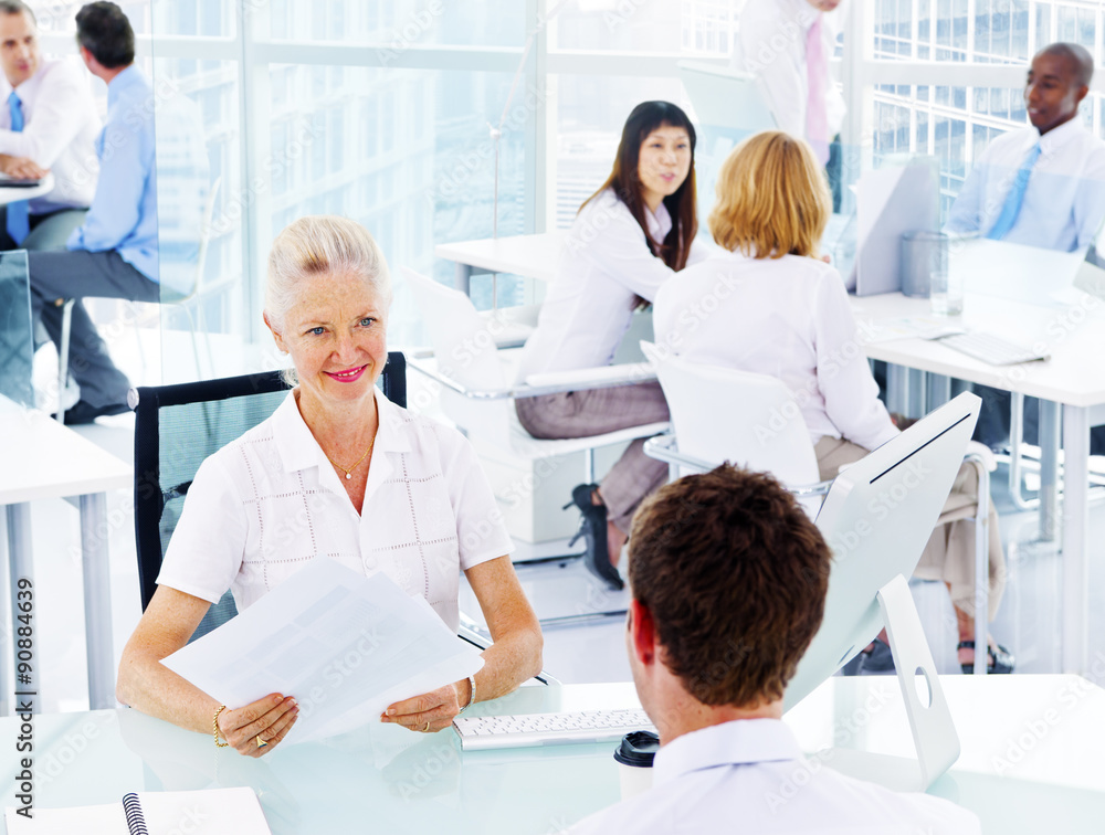 Fototapeta premium Business Working Office Teamwork Collaboration Concept