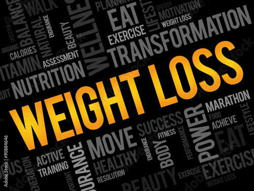 WEIGHT LOSS word cloud, fitness, sport, health concept