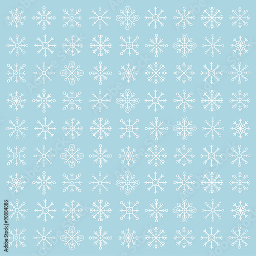 Snowflakes. Winter vector background. Christmas pattern