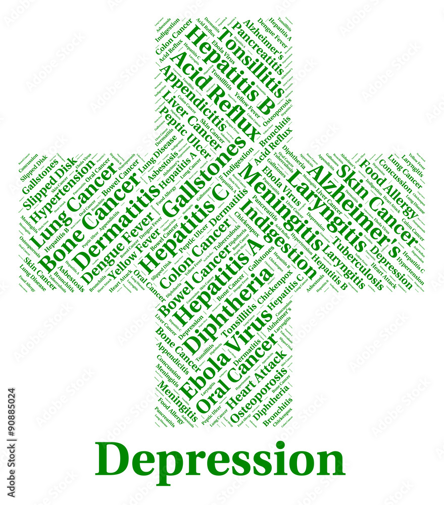 Depression Word Represents Lost Hope And Affliction Depression Word Represents Lost Hope And Affliction