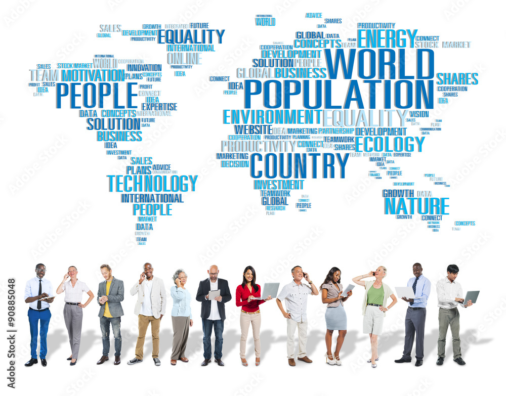 World Population Global People Community International Concept World Population Global People Community International Concept