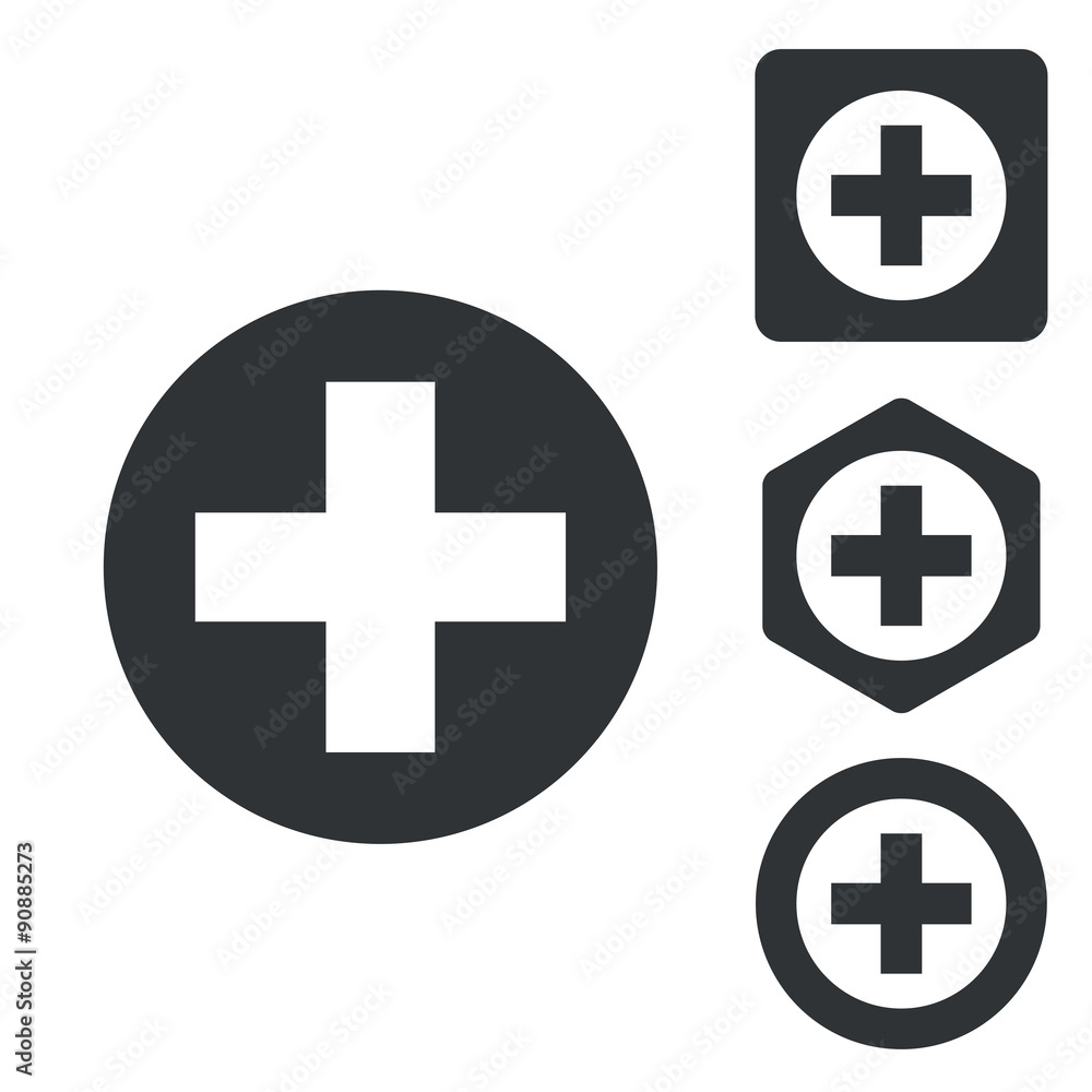Fototapeta premium Medical icon set, monochrome