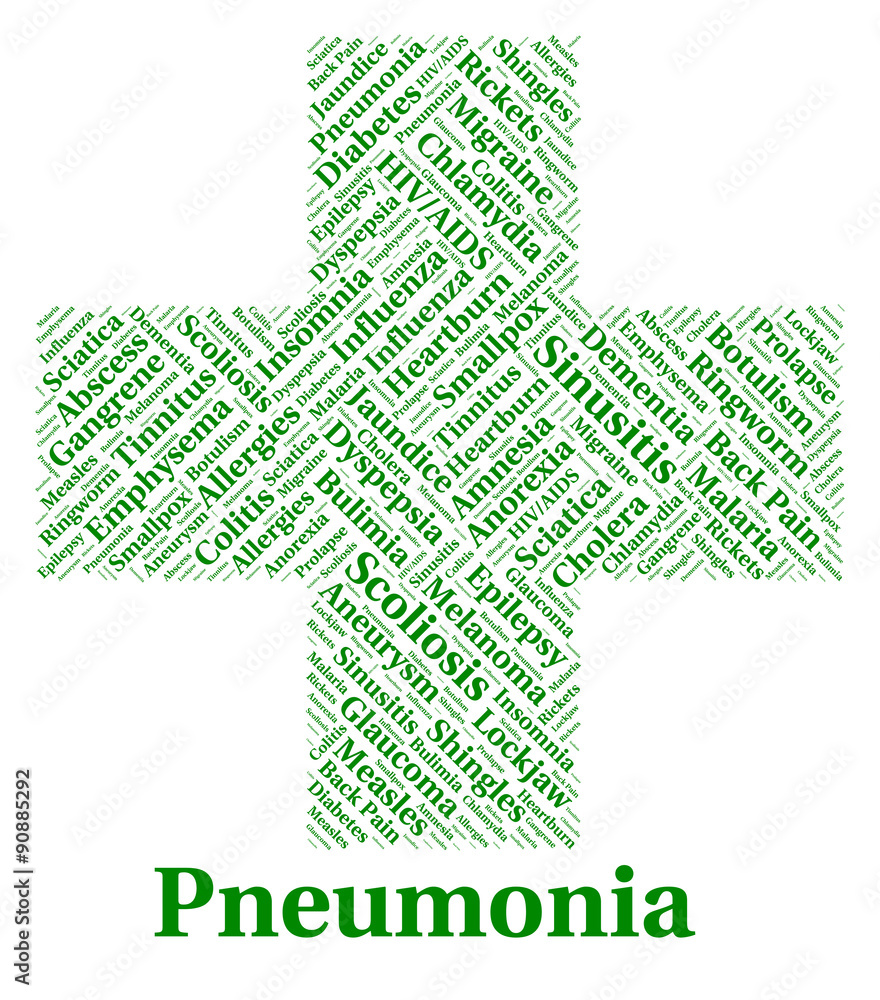 Pneumonia Illness Represents Poor Health And Ailment Pneumonia Illness Represents Poor Health And Ailment