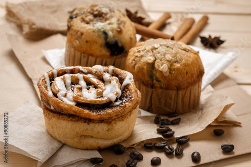 Testy Muffins and Cinnamon roll