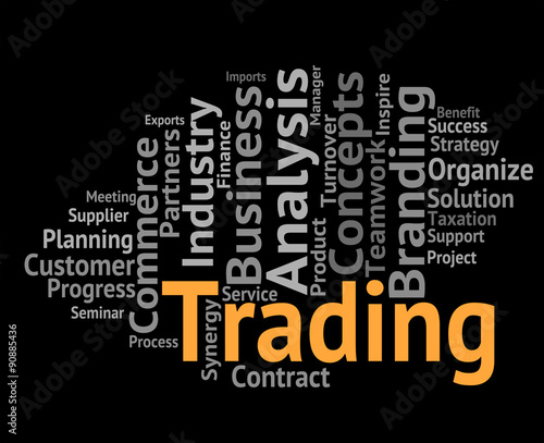 Trading Word Represents Text Selling And Business