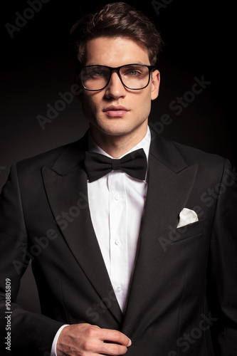 young elegant man closing his jacket © Viorel Sima