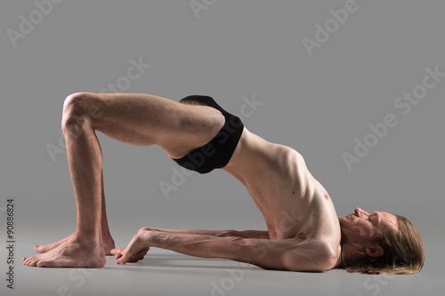Obraz na plátně Setu Bandha Sarvangasana pose