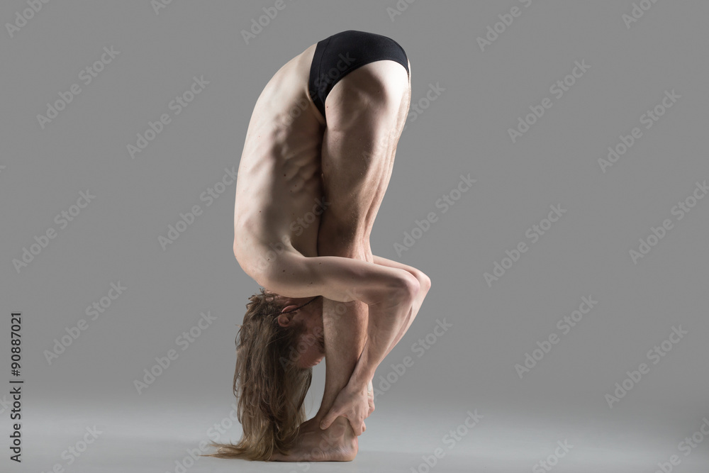 Naklejka premium Uttanasana yoga posture