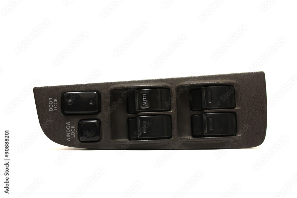 Control unit electric windows on a white background Control unit electric windows on a white background