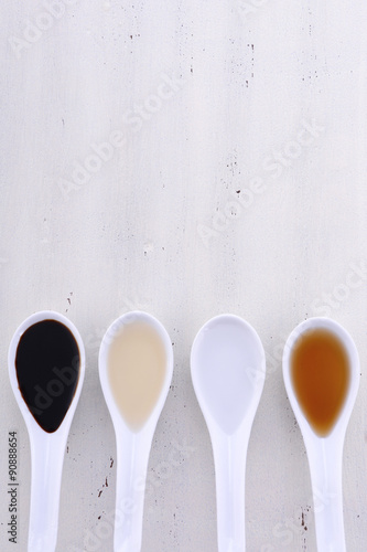 Various types of Vinegar.