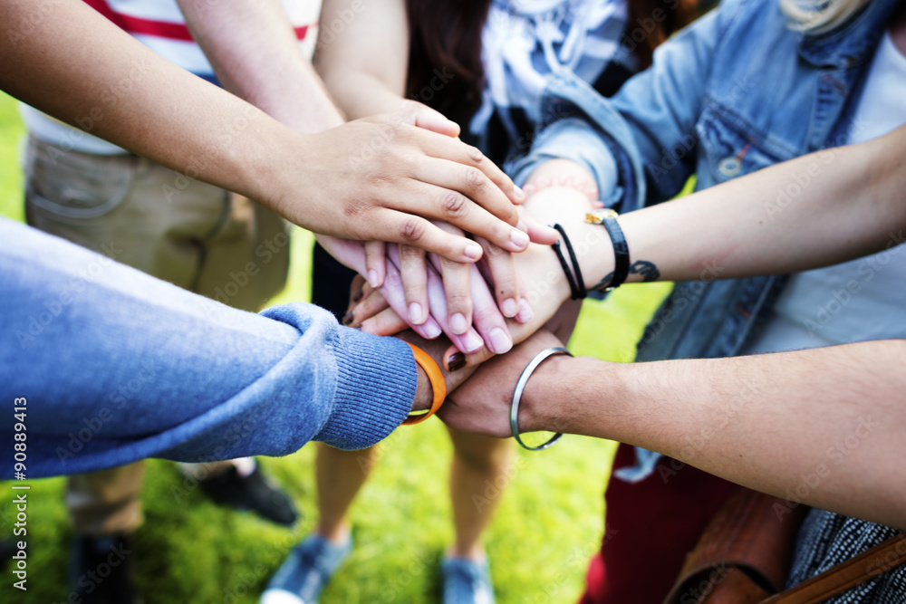 Fototapeta premium Team Teamwork Relation Together Unity Friendship Concept