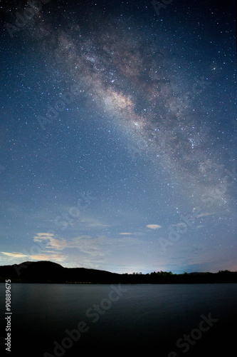 milky way on with river