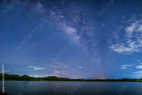 milky way on with river