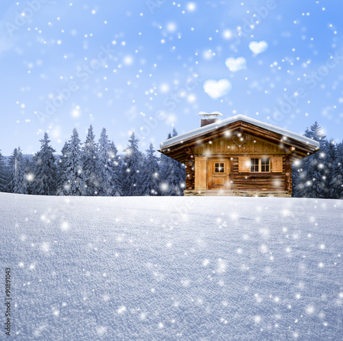 Schihütte im Schnee