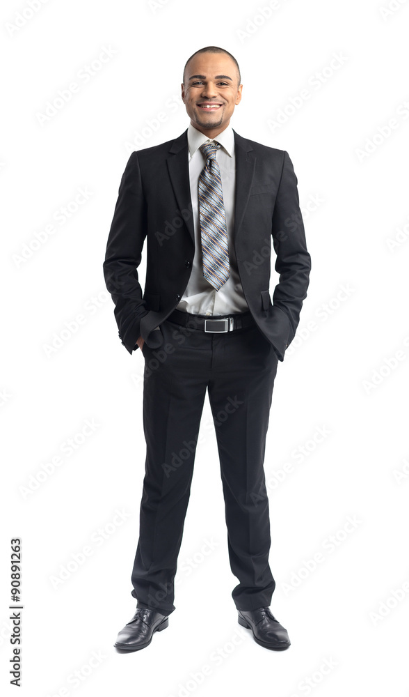 Cheerful businessman standing Cheerful businessman standing