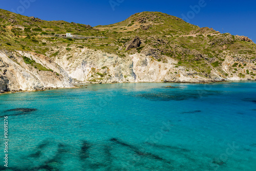 The picturesque pobieranie the Greek island of Milos, Mandrakia village, Milos island, Cyclades, Greece.