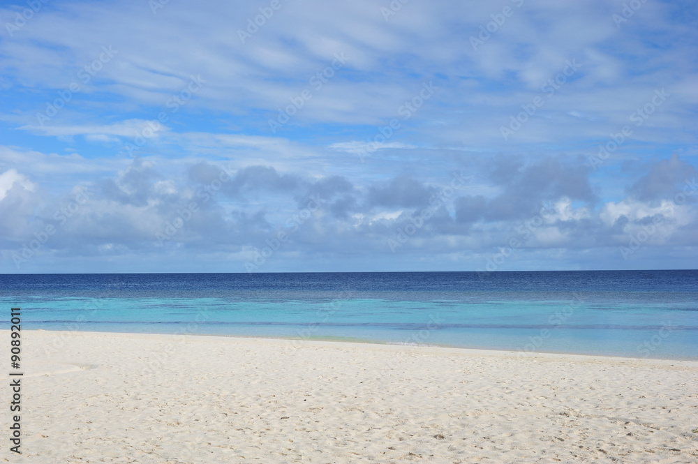 Sand beach and ocean wave, Maldives Sand beach and ocean wave, Maldives