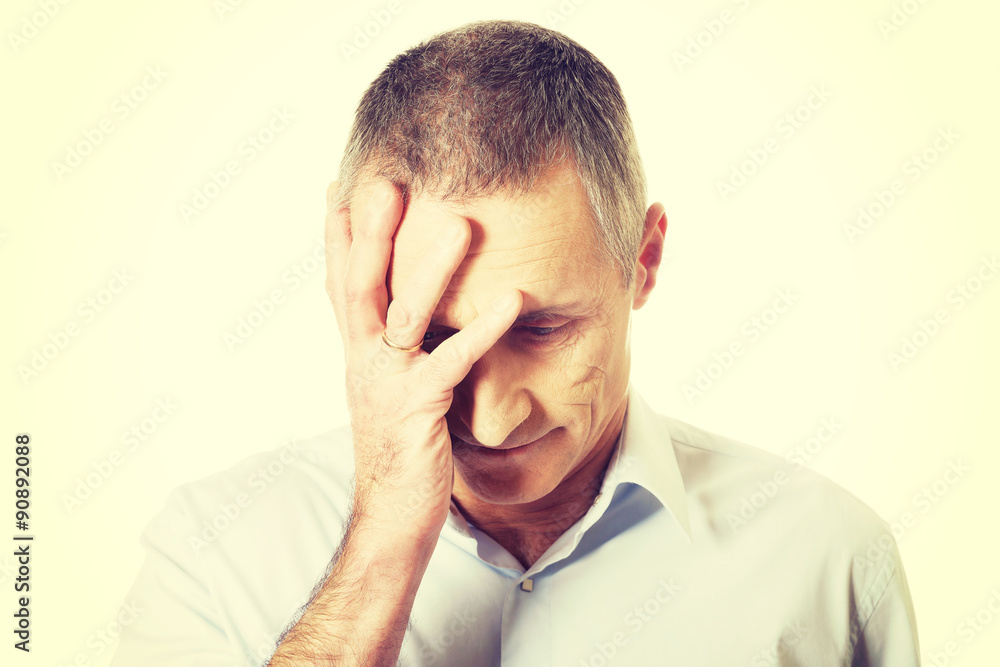 Depressed mature man Depressed mature man