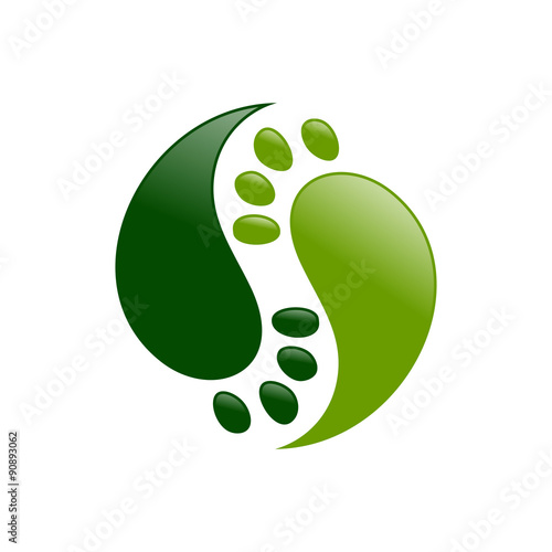 Yin Yang Foot Prints