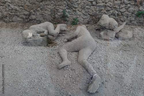 Canvas Print man dead in pompeii
