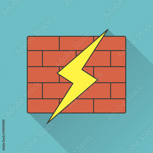 icon of broken firewall
