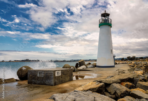 Santa Cruz Harbor Lighthouse - Walton Lighthouse, California