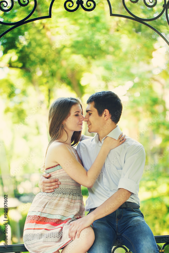 Lovers young man and woman