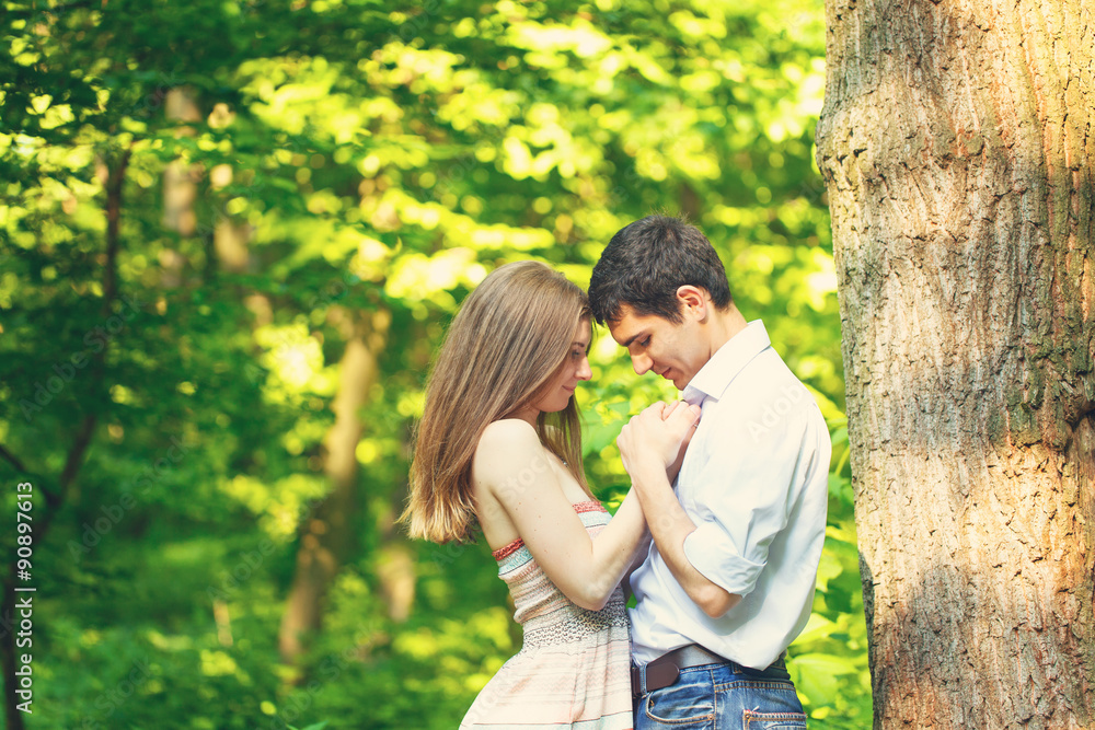 Lovers young man and woman