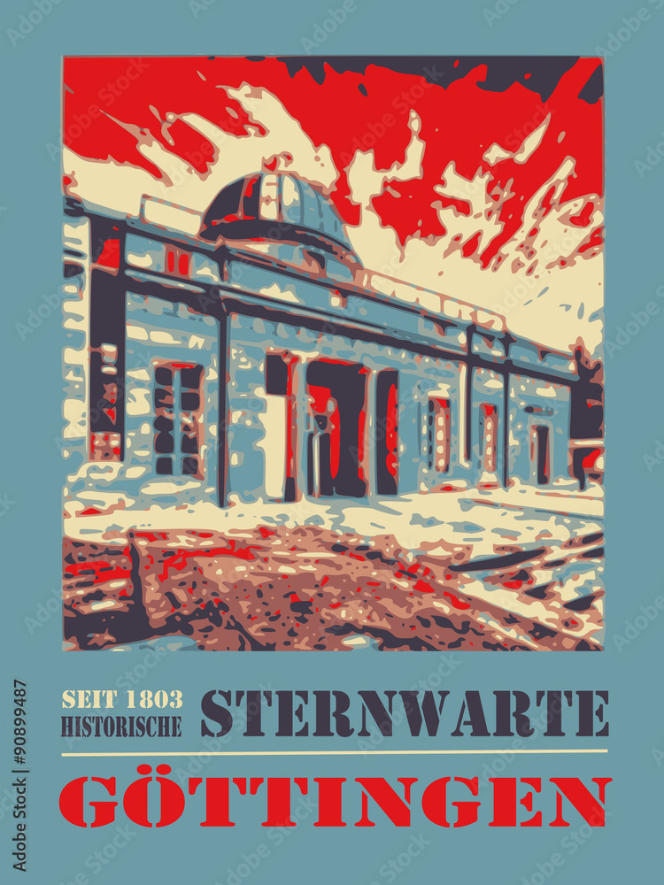 Plakat Historische Sternwarte Göttingen seit 1803