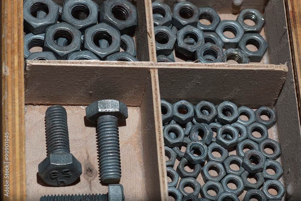 screws and bolts in a box screws and bolts in a box
