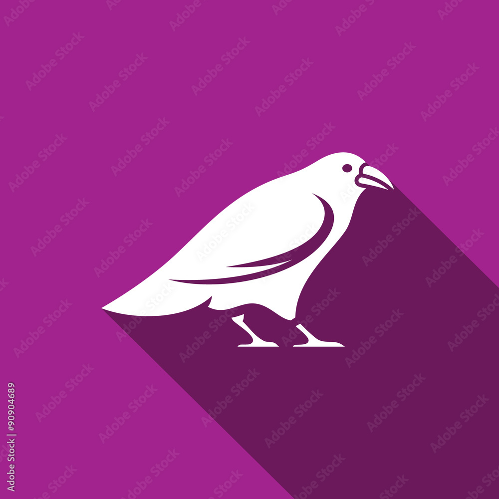 Raven icon. Vector Illustration Raven icon. Vector Illustration