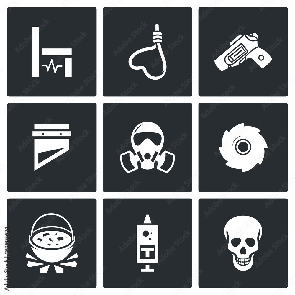 Execution icons. Vector Illustration. Execution icons. Vector Illustration.