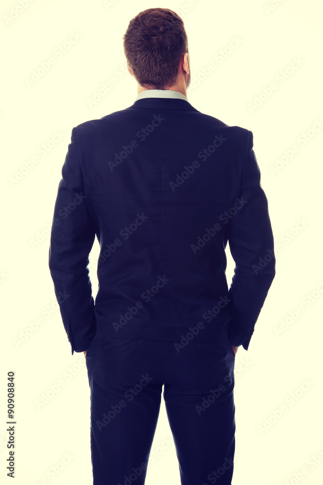 Businessman standing back to camera. Businessman standing back to camera.