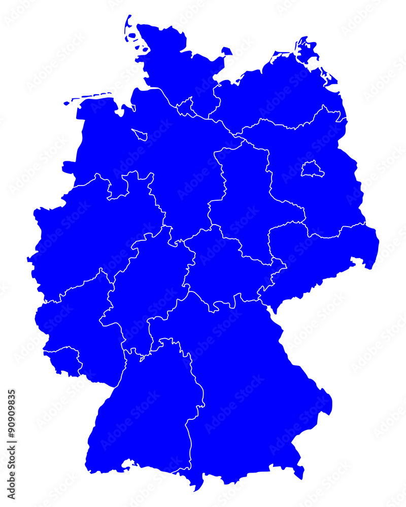 Fototapeta premium Karte von Deutschland