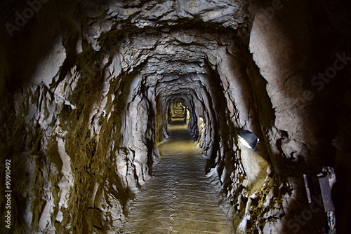 Fortification tunnel in Gibraltar rock.