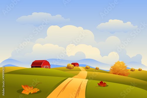 Autumn Country side Landscape