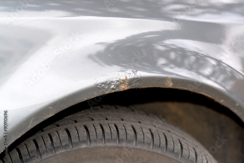 Bilde på lerret rust on the arch of the car