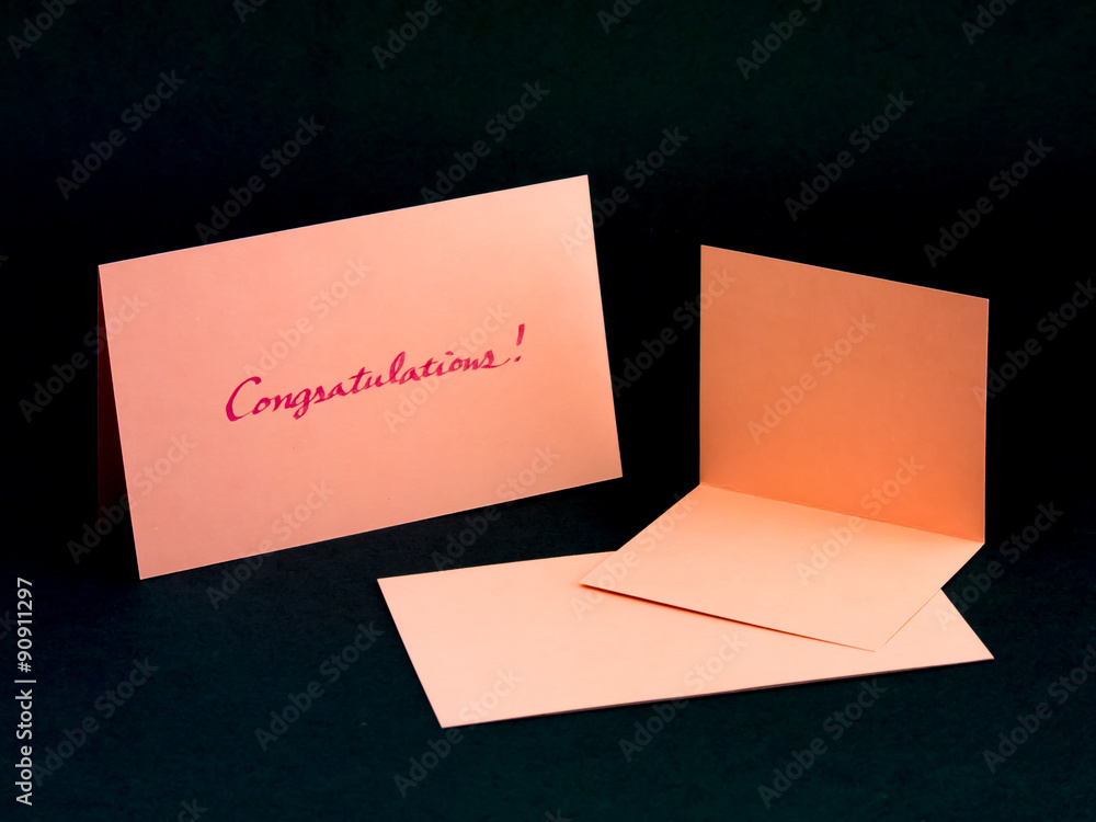 Message Card for Your Family and Friends; Congratulations! Message Card for Your Family and Friends; Congratulations!